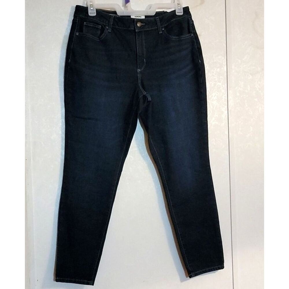 Sonoma Womens Curvy Skinny Jeans sz 8R NWT Dark Blue